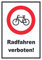 HB-Druck Radfahren verboten Schild Keine Fahrräder A4 (210x297mm)