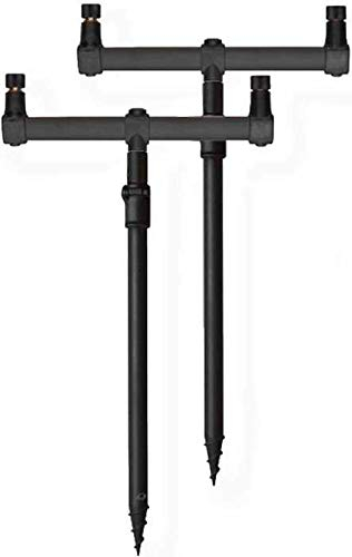 Prologic: Schwarz, Aluminium Rutenhalter - 2 Banksticks 40-60cm + 2 Buzzer Bars zum Karpfenangeln