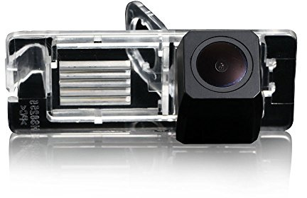 Dynavsal Auto Rückfahrkamera mit Distanzlinien in Kennzeichenleuchte Ersatz für Renault Fluence/Duster Latitude Scenic2/3 Megane 2 Megane 3 /Cabrio/Clio 3 /Nissan Terrano/Lutecia/Espace 4 HD CCD