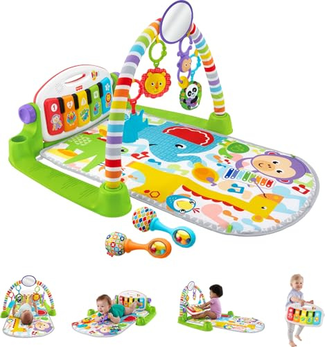 Fisher-Price Deluxe Kick 'n Play Piano Gym & Maracas [Amazon Exclusive]