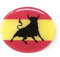 MoICar Bandera de España con Toro Pegatina 3D Adhesivo Relieve Resina Flexible Ref:2364