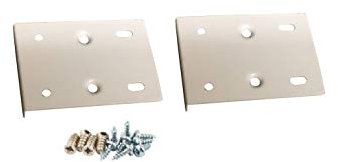 Kitchen Cupboard Door Hinge Repair KIT Includes Plates and Fixing Screws - Cream White x2