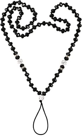Hemobllo Chaîne en Cristal perlé Anti-Perdu Le Cou de lanière de téléphone Portable accroché la Corde de Keychain de Courroie
