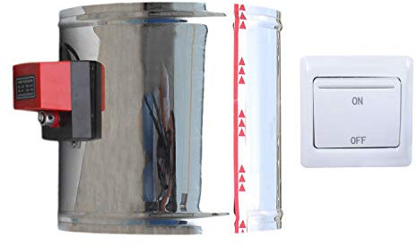 1 Stück 220v HVAC absperrklappe elektrisch drosselklappe lüftung lüftungsklappe elektrisch Durchmesser 80 100 125 150 200 250 300 250 400 mm (Höhe 290mm + Außendurchmesser 300mm)