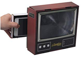 HD 3D Handy Bildschirm TV Lupe Verstärker Mini Retro Kleine 8 Zoll Lupe mit Faltbarer Halterung Ständer für jedes Smartphone Film Video