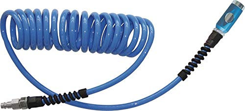 Spiralschlauch PU10X6.5 6 Meter mit SICHERHEIT Kupplung+NIPP