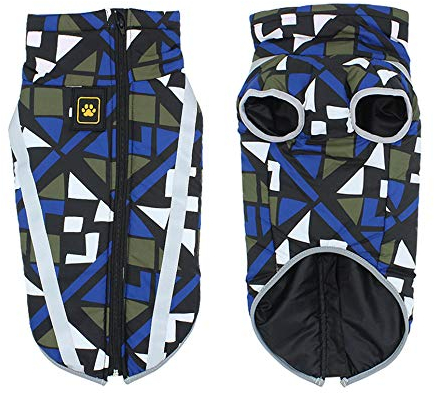 Idepet Haustier Katze Hundemantel, warme Hundepullover Winter klein mittel groß Hundejacken Weste Winddicht Schneeanzug Hundekleidung Outfit mit Gurtloch