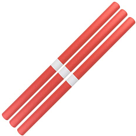 Idena 20095 - Buchschutzpapier in Rot, 3 Rollen reißfestes Einschlagpapier zu je 2 m x 50 cm für Bücher und Hefte, farbbeständig, recyclefähig, biologisch abbaubar