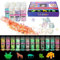 JEMESI Lumineuse Paillettes, 12 Couleurs Fluorescent Paillette pour Visage, Qualité Cosmétique Paillette pour Corps, Cheveux, DIY Résine époxy, Art de fête du festival et plus -10g/Bouteille