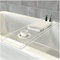 PPGE Bath Ablagen, Badewannenablage Acryl, Buch Tablet-Halter Tablet-Halter Weinglashalter Zubehörablage Badewannenbrücke Badewannenaufsatz für Bett Bathtub Tray Weiß,76x20cm(Size:76 * 20CM,)