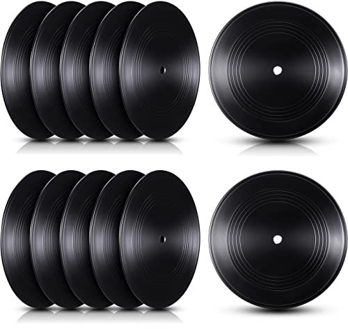 Lot de 24 disques vinyles vierges de 17,8 cm pour décoration murale de chambre, faux disques esthétiques indépendants, décoration de chambre, projets de bricolage
