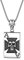 JewelryWe Schmuck Halskette Herren Gotik Totenkopf Schädel Eisernes Kreuz Spielkarte Poker Karte Edelstahl Anhänger mit Kette für Männer Jungen Schwarz Silber