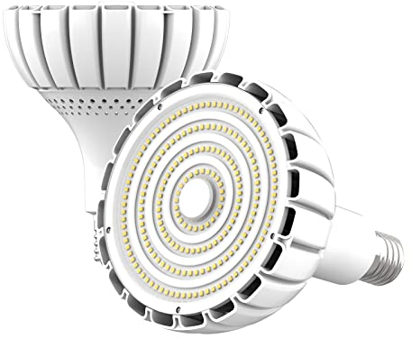 iodoo 150W E27 Neutralweiß (Entspricht 1200W Glühbirne), LED Birne Industrielampe mit E40 Adapter, 19500LM 6500K 270° Abstrahlwinkel Sparsam LED Leuchtmittel für Garage Werkstatt Lager Fabrik