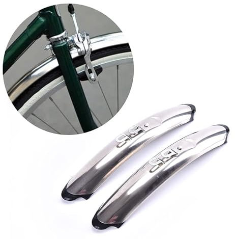 1 Paar Retro Fahrrad Kotflügel vorne hinten 700c 27 Zoll Edelstahl Rennrad Schutzbleche for Fahrradzubehör