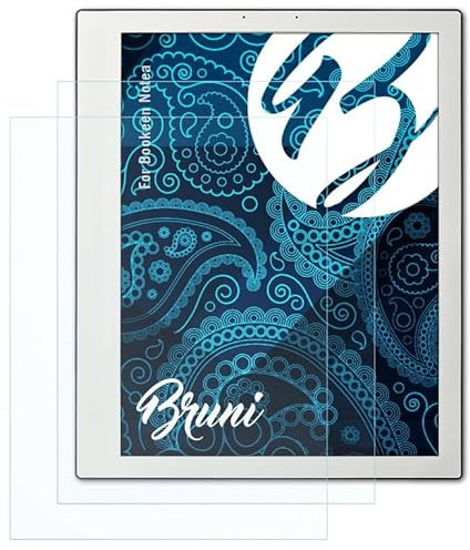 Bruni Protecteur d'écran compatible avec Bookeen Notea Film Protecteur, cristal clair Écran protecteur (2X)