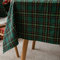 Qelus Karierte Weihnachtstischdecke Tischdecke Rechteckige 140x200cm, Weihnachten Tischdecke Plaid Waschbar Baumwolle Polyester für Weihnachtsfeiern Party Küche Tischtuch Dekoration (Grün Gelb)
