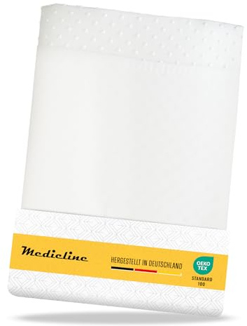 Medicline Noppen Matratzenschoner - Matratzenunterlage mit Noppen (100x200cm) waschbar weiß - NEU Antirutsch-Matte für Matratzen, Topper und als Matratzen-Schutz