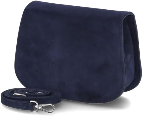 Unisa Damen Überschlagtasche/Umhängetasche/Abendtasche ZBRUN Dunkelblau samtiges Rauleder, Größe:-, Farbauswahl:schwarz