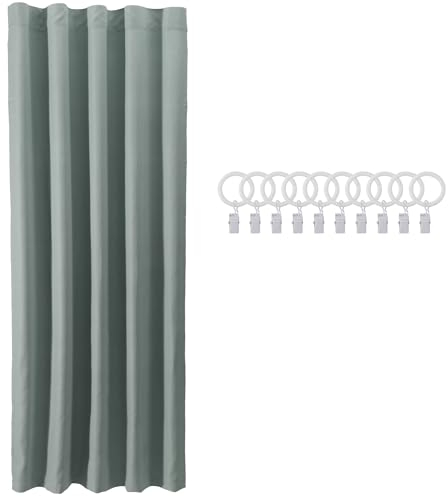 JEMIDI Verdunklungsvorhang - Türvorhang - Extra breite Gardine - Vorhang Blickdicht - Wärmeschutzvorhang Fenster - Thermovorhang Kälteschutz - 140 x 240 - Grau