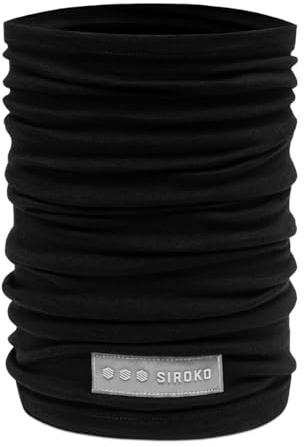 SIROKO - Halswärmer aus Wolle SRX WhirlwindSchwarz, Schwarz , One size