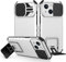 Compatible avec Coque iPhone 14 avec Cache Caméra Coulissante & Support, Coque pour iPhone 14 Etui Bumper Case Antichoc Housse Complète Protection (Blanc)