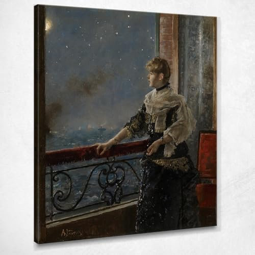 Luna Alfred Stevens, stal64 Bild gedruckt auf Leinwand, 150 x 120 cm