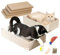 Conlun Rascador para Gatos Carton con 4 Rascadores Gatos&2 Cajas Separadas&1 Pelota de Gatos&1 Juguete de Pez,2 en 1 Rascador Carton para Rascar Ideal para Kittens Regalos de Cumpleaños&Festividades