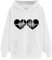 FGVFCS Damen-Kapuzenpullover, übergroßer Pullover, Herz-Grafikdruck, Sweatshirts, langärmelig, Rundhalsausschnitt, Top, Kordelzug, Kapuze mit Taschen, lässiger einfarbiger Pullover, Herbst, bequemer