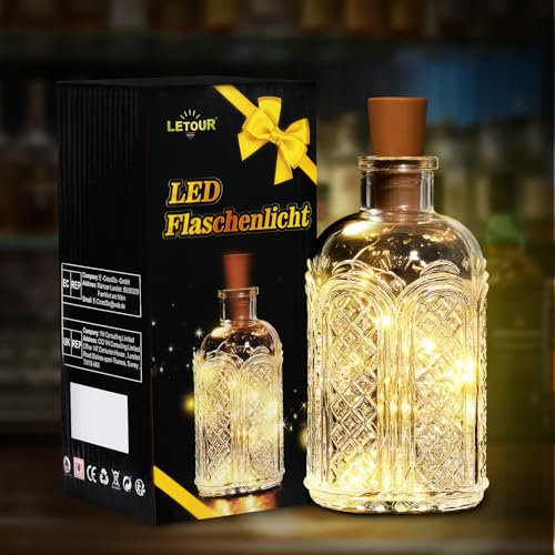 LETOUR LED Bottle Light regalo iluminado botella luz decorativa para las mujeres novia cumpleaños