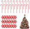 60 Stück Weihnachtsbaum Deko, Christmas Decorations, Weihnachtsbaumschmuck, Zuckerstangen, Zuckerstangen Deko, Weihnachtsschmuck, Weihnachtsdeko Rot, Weihnachtsbaum Schmuck