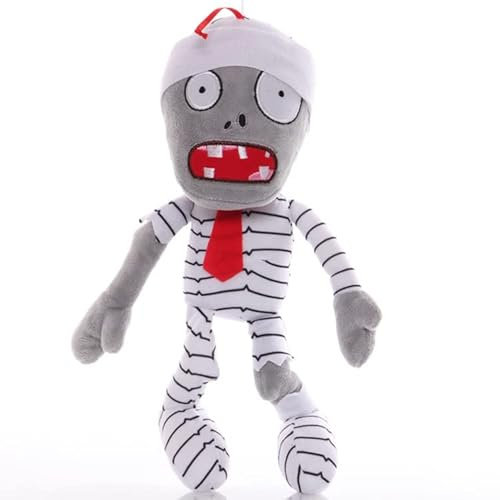 iFii Profession PVZ Zombie Plush 30cm, Cute Plants Vs Zombies Plushies Officer/Businessman/Farmer/Thief/Knight Zombie Cosplay Stuffed Animal Doll Gift for Fans (Prisoner zombie)