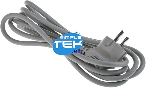 SIMPLETEK - Cavo Alimentazione PC 2m | Spina Schuko C13 | Ideale per Desktop, Monitor, UPS (Ricondizionato)