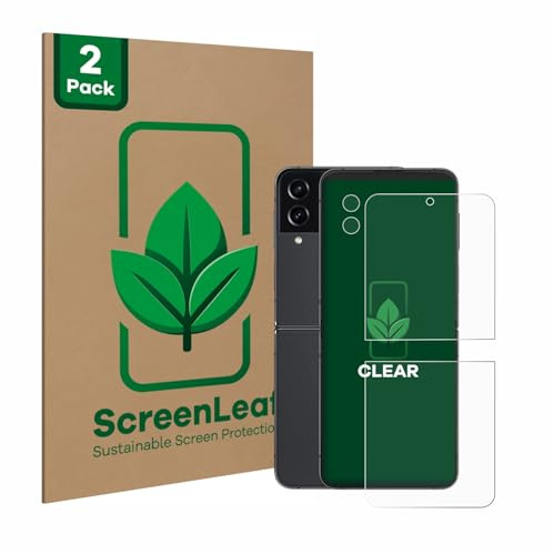ScreenLeaf Schutzfolie für Samsung Galaxy Z Flip 4 | (Display+Kamera) 2 Stück Transparenter Displayschutz Made in Germany Klare Displayschutz-Folie Kratzfest