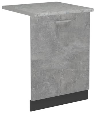 Vicco Tapa del lavavajillas R-Line, Hormigón, 60 cm, ET Antracita
