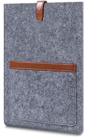 Housse de protection en feutre pour ordinateur portable, compatible avec Apple MacBook Pro de 14, 14, 14,6, 14,6, 14,6, Asus, Dell, HP, Lenovo, Samsung, Microsoft Notebook (gris clair, 14)