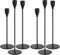 6 Teiliger Metall Kerzenständer, 33/28/23 CM drei Höhe Kerzenhalter Stabkerze, Retro Elegante Stabkerzenhalter für Hochzeiten, Abendessen mit Kerzenlicht, Party, Geburtstage, Home Decoration (Schwarz)