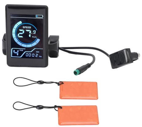 Elektrisches LCD -Display, Radmesser mit 2 NFC -Karten, Bedienfeld Induktives ABS -Gehäuse Wassersicher Universell für Fahrräder Roller