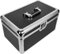 CROWNSHOP LP Storage Case 12 Record Storage Box 12 Vinyl LP Storage Box Case Aluminum Portable Lockable DJ Flight Carry Case Holds Albums Vinyl Record Storage (Black 7 inches 200pcs)