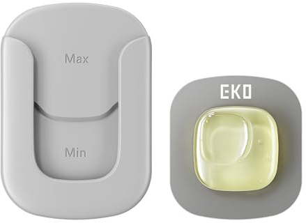 EKO Refresh Deodorante Pod Kit con Supporto Ricaricabile, 1 Capsula + 1 Supporto, elimina odori a Base vegetale per bidone della Spazzatura, Bagno, conservazione, Deodorante a Lunga Durata 45 Giorni