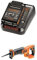 Lot BLACK+DECKER : Kit de Démarrage Powerconnect 18V (Batterie 2,0Ah + Chargeur Rapide 2A, BDC2A20-QW) + Scie Sabre sans Fil 18V (BDCR18N-XJ)