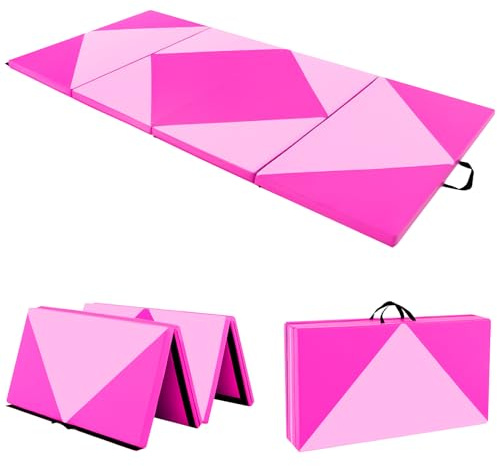 COSTWAY Weichbodenmatte klappbar,240 x 120/300 x 120cm Gymnastikmatte tragbar, Yogamatte Turnmatte Klappmatte Fitnessmatte