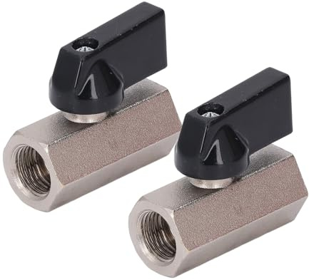 Spacnana G1/2-Kugelhahn, Messingmaterial, Luftdichtes Design, 90-Grad-Drehung, Doppeltes Innengewinde, Ideal für Sanitärsysteme