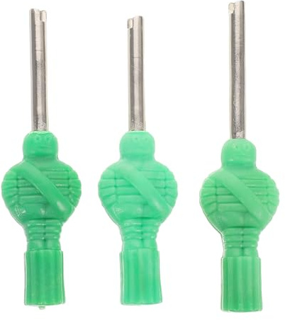 MUELODSIC Clé à Valve pour Pneus 3 Pièces Outil Portable de Retrait du Noyau de Valve en Métal Monobloc Court pour Réparation de Pneus Voiture Moto Vélo Kit Réparation et Multifonctionnel