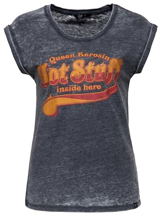 Queen Kerosin Damen T-Shirt Mit Print Hot Stuff