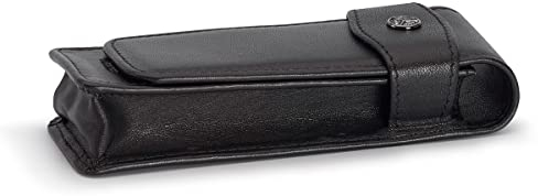 Kaweco 2er Leder Laschen-Etui Lang Schwarz I Stifte Etui passend für die DIA2, ORIGINAL, PERKEO, Student, Supra Serien I Stifttasche aus echtem Leder I Stiftetui 11,9 x 4,2 cm