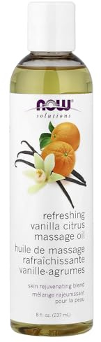 Now Foods, Solutions, Refreshing Vanilla Citrus Massage Oil, 8 fl oz (237 ml)