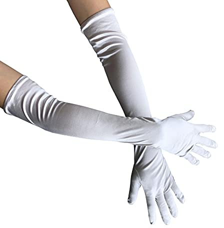 Damen-Handschuhe in Opernlänge, Satin, lang, Abendkleid, Handschuhe für