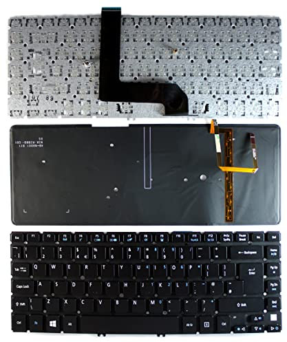 Power4Laptops Regno Unito Retroilluminato Nero Tastiera Sostitutiva per Portatili Compatibile con Acer 9Z.N8DBQ.G0U