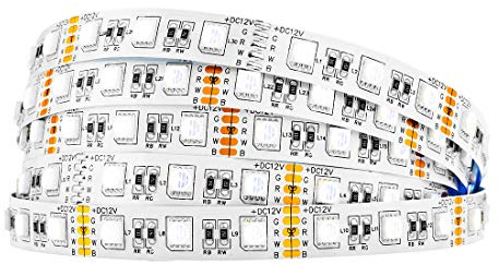BTF-LIGHTING 5050 RGBW RGB+Kühles Weiß(6000K-7000K) 4 Farben in 1 LED 5m 60LEDs/m Mehrfarbiges LED-Leuchtband IP30 Nicht wasserdicht Weiß PCB DC12V Für Innendekorationen