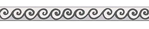A.S. Création 303461 selbstklebende Bordüre Only Borders 9 Borte, 1 Stück, Schwarz, Weiß